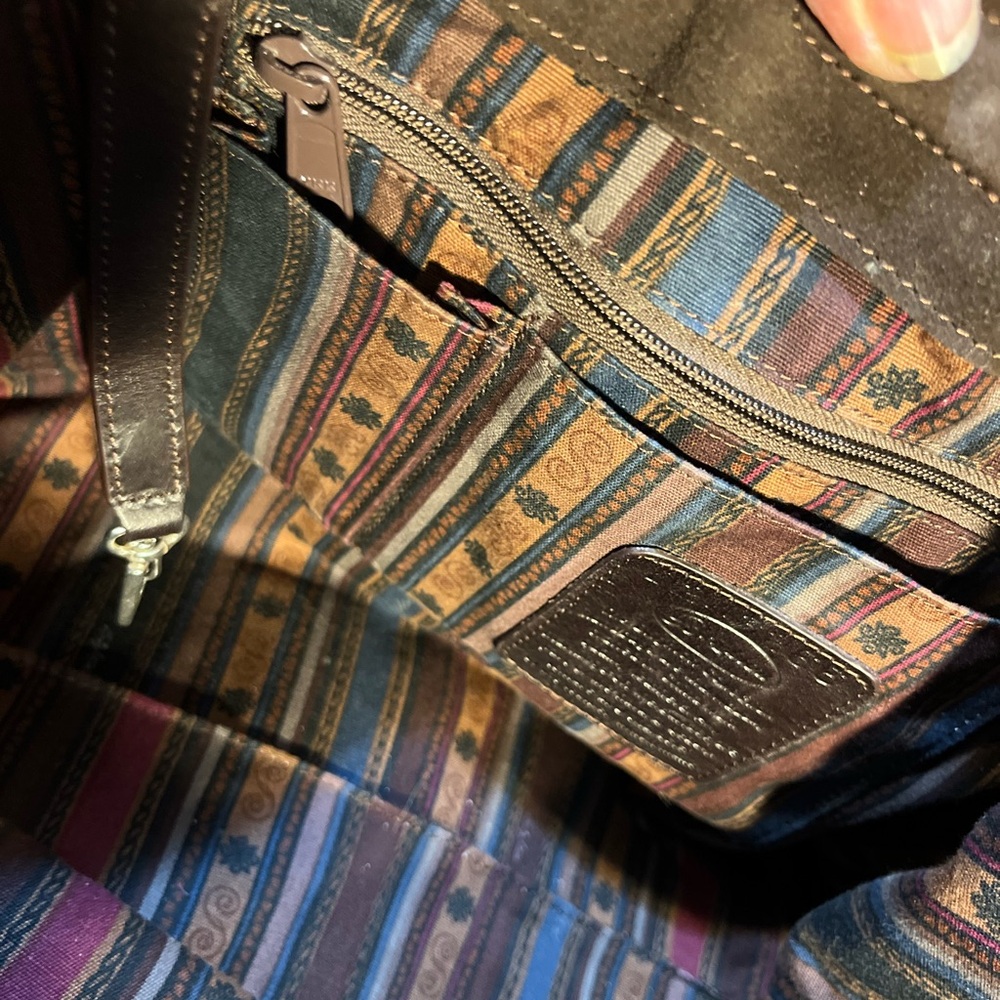 Brighton brown suede shoulder bag - Picture 7 of 11